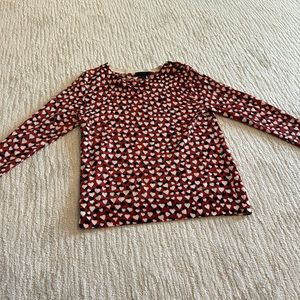 EUC J.CREW hearts sweater